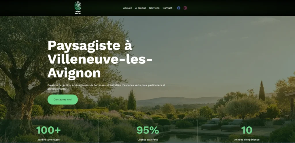 Création site web paysagiste à Nîmes - site vitrine professionnel pour jardinier