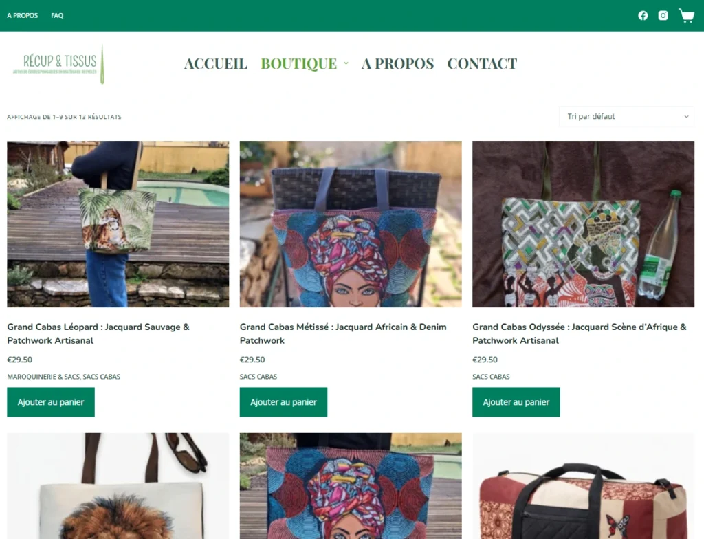 Création site web boutique à Nîmes - site vitrine pour commerce local
