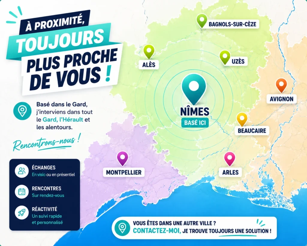Création de sites web autour de Nîmes, Montpellier, Alès, Arles et Beaucaire